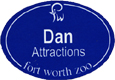 Oval Blue Color Name Tag With Logo
