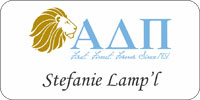 Alpha Delta Pi with Lion and Tag Line