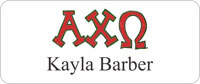 Alpha Chi Omega Sorority Name Tag