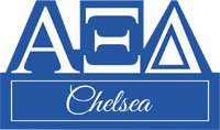 Alpha Xi Delta Pi Cut Out Greek Lettered Name Badge