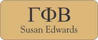 Gamma Phi Beta Badge with BW Logo