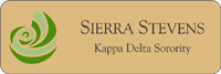Kappa Delta sorority name tag