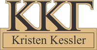 Kappa Kappa Gamma Cut Out Letter Name Tag