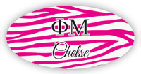 Phi Mu Printed Name Tag