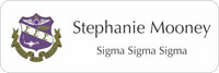 Sigma Sigma Sigma Black and White Name Badge
