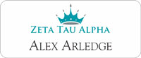 Zeta Tau Alpha Engraved Name Tag