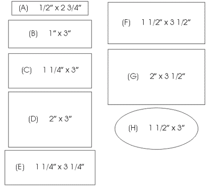 Name Tag Sizes