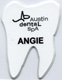 tooth shaped name tag
